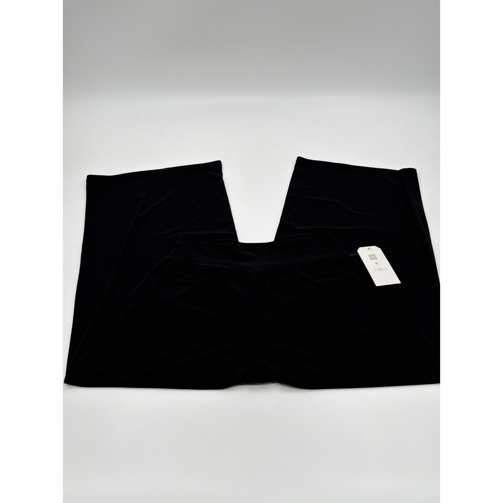 Clara Sunwoo Black Wide Leg Palazzo Pants Liquid Jersey CPG5 Womens Medium NWT - Picture 7 of 11